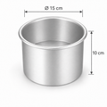 Runde Backform Ø 15 cm Höhe 10 cm