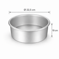 Runde Backform Ø 22,5 cm Höhe 10 cm
