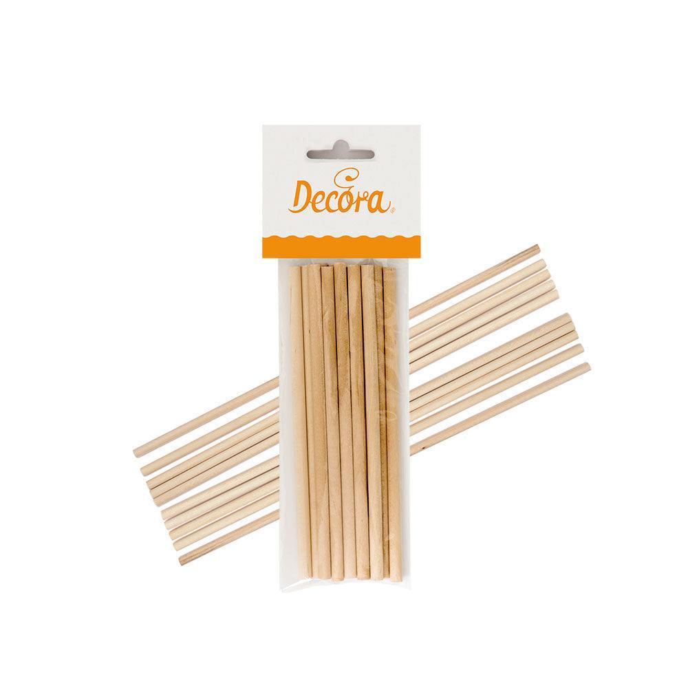 12 Dowels en Bois - 16cm - DECORA