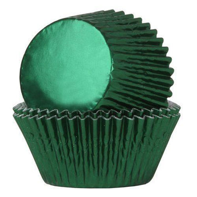 24 Caissettes à Cupcake - Vert Metallisé - Patissland
