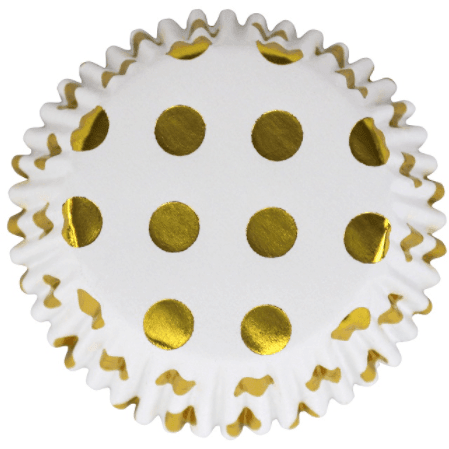 30 Caissettes à Cupcake Points Dorés - PME