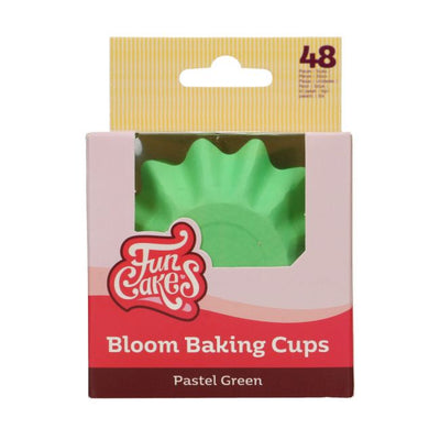 48 Caissettes à Cupcake Bloom - Pastel Vert - FUN CAKES