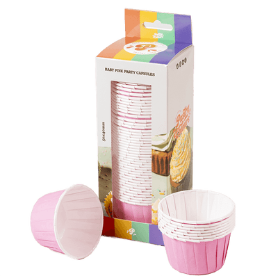 50 Caissettes Rigides Baby Pink - PASTRY COLOURS