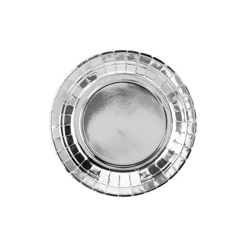 6 Assiettes Silver 18cm - Patissland