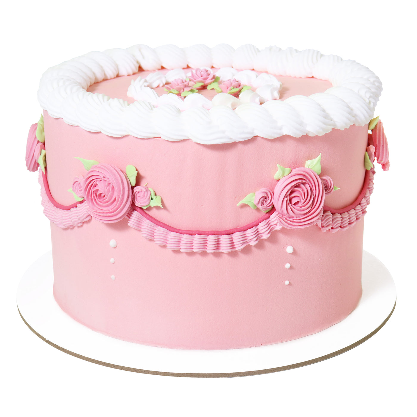 Set/5 Cake Card Rond BLANC (choisir la taille)