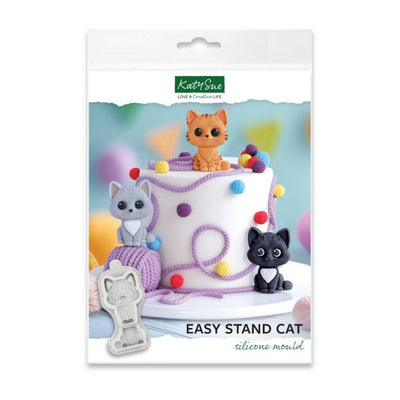 Moule en silicone Katy Sue Easy Stand Cat pour décoration gâteau en forme de chat
