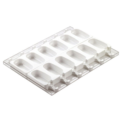 Moule silicone 12 esquimaux Silikomart avec bâtonnets bois et plaque support