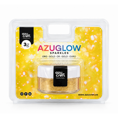 Paillettes comestibles Azuglow Sparkle Or 3 g Azucren