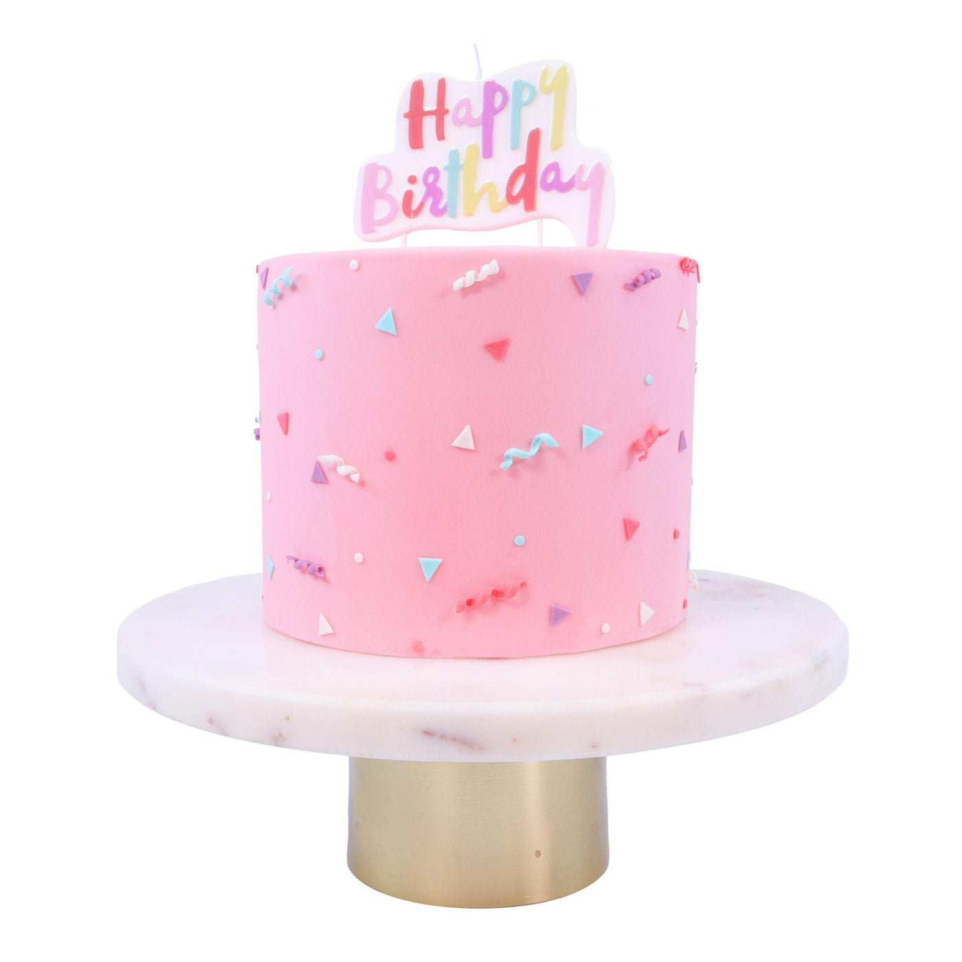 Bougie Topper - Pink Pastel Happy Birthday - Patissland