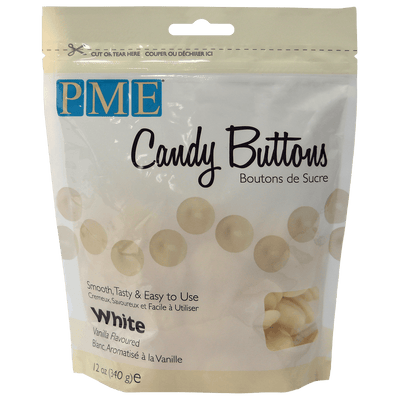 Candy Buttons - Melts White Vanilla 340g - PME