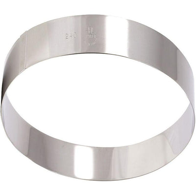 Cercle à mousses inox Matfer 22 cm x 4,5 cm