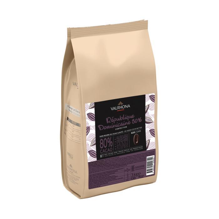 Chocolat noir Confection République Dominicaine 80% - 3 kg