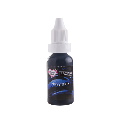 colorant bleu marine, ProFlo navy blue, Rainbow Dust, colorant aérographe, colorant liquide pâtisserie, colorant vegan, colorant kasher
