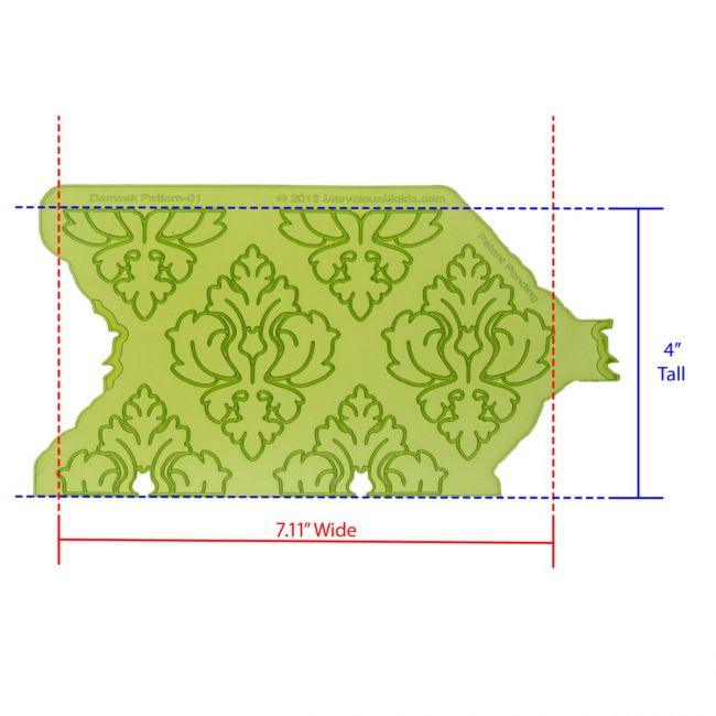 Moule Marvelous - Damask Pattern Onlay - MARVELOUS MOLDS