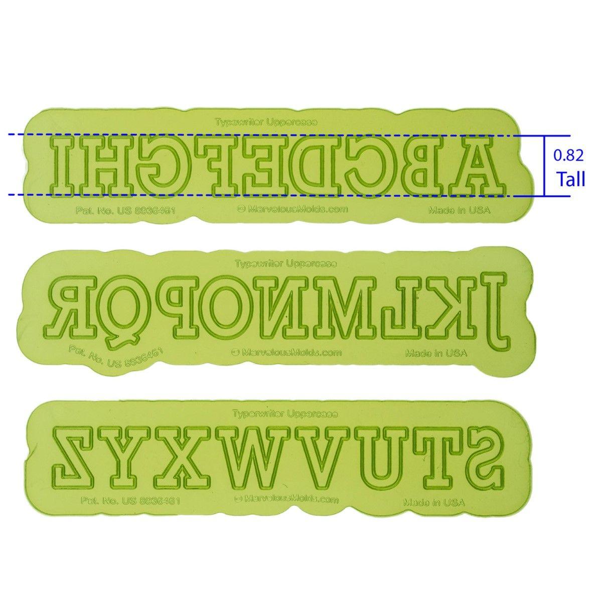 Moule Marvelous - Typewriter Uppercase - MARVELOUS MOLDS