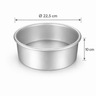 Runde Backform Ø 22,5 cm Höhe 10 cm