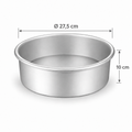 Runde Backform Ø 27,5 cm Höhe 10 cm