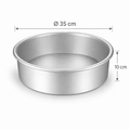 Runde Backform Ø 35 cm Höhe 10 cm