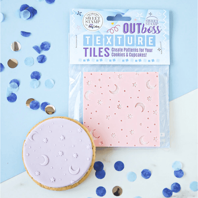 OUTboss Texture Tiles - Moon & Stars - SWEET STAMP