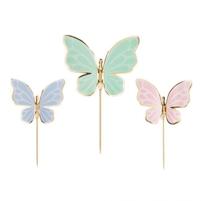 Set/9 Toppers Papillons