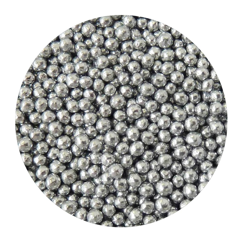 Perles Argentées - 7mm - PASTRY COLOURS