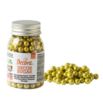 Perles Comestibles - Or Métallique ⌀7mm - 100g - DECORA