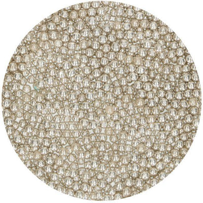 Perles en sucre Medium - Metallic Silver 4mm - Patissland
