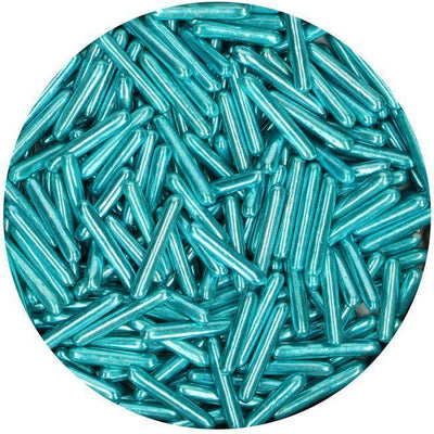 Bâtonnets en sucre - Metallic Blue 2cm - Patissland