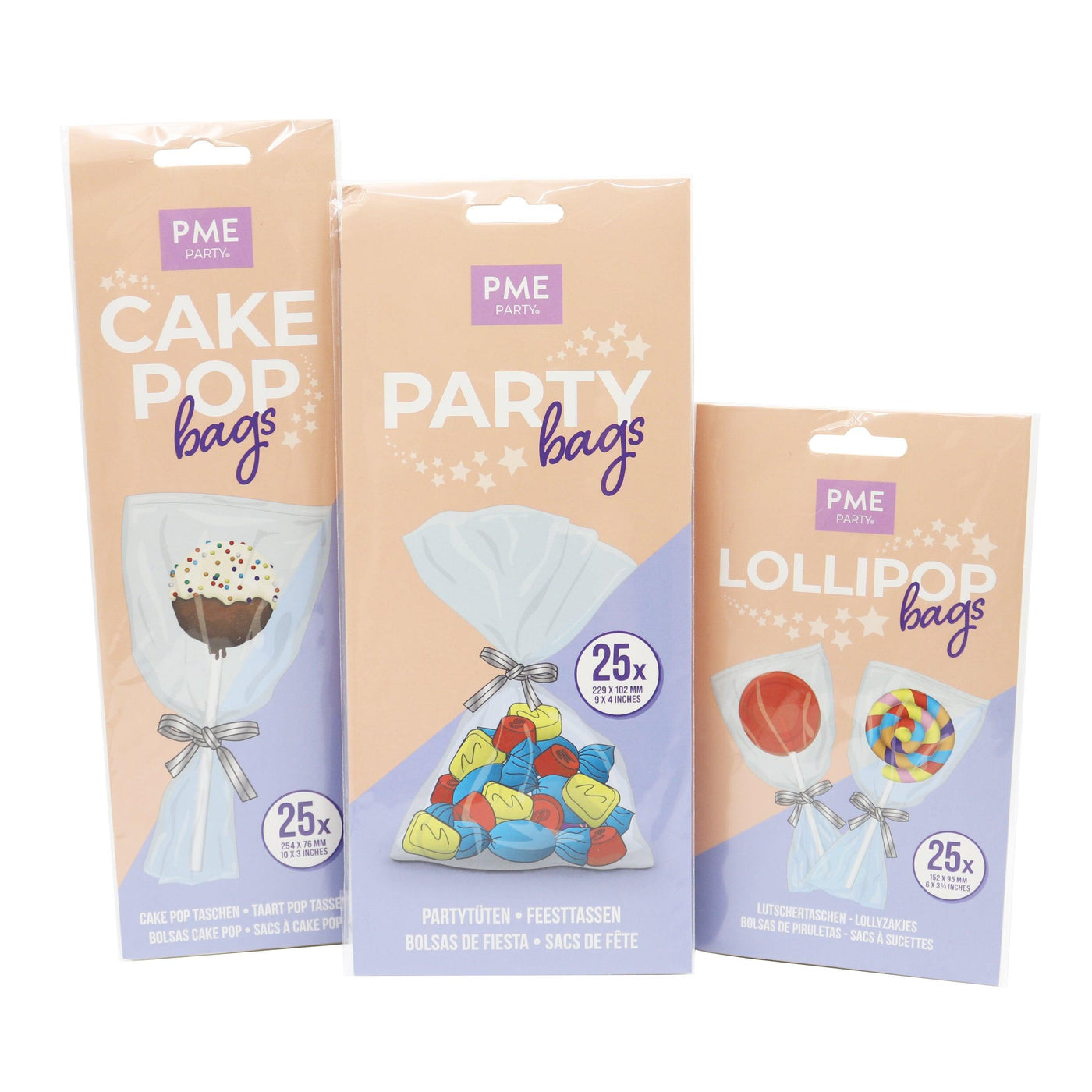 Set/25 Cake Bags (choisir le modèle) - PME