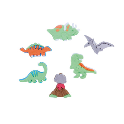 Set/6 Décorations Comestibles - Dinosaures - PME