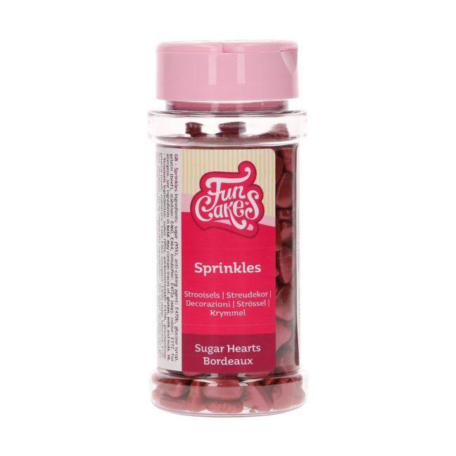 Sprinkles Coeurs Bordeaux - 80g - Patissland