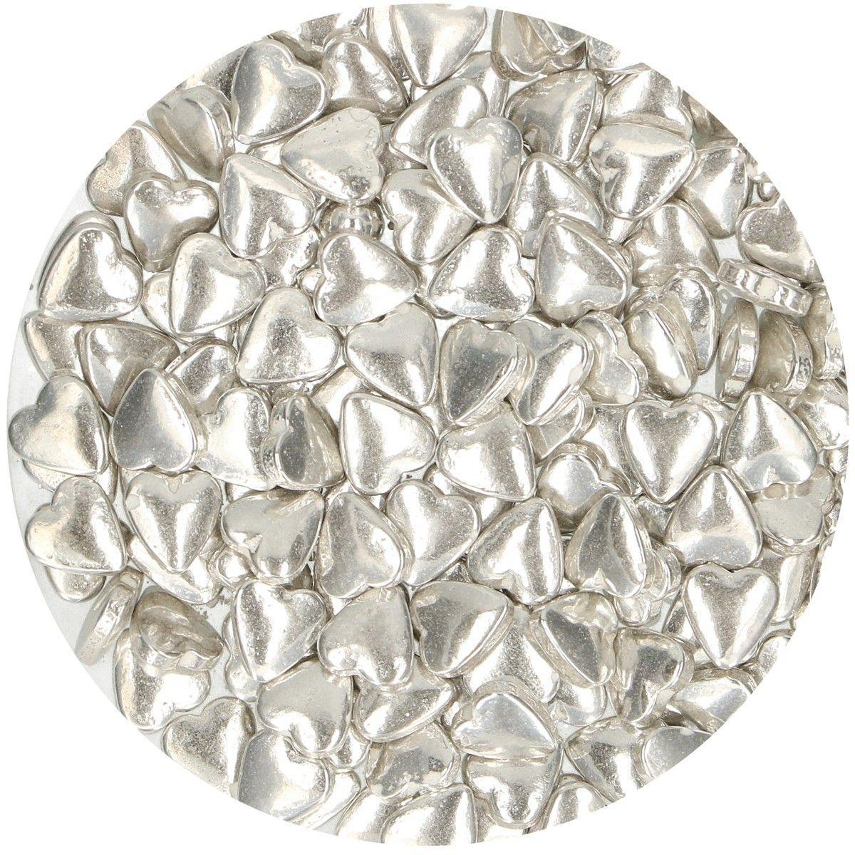 Sprinkles Coeurs Metallic Silver - 80g - Patissland