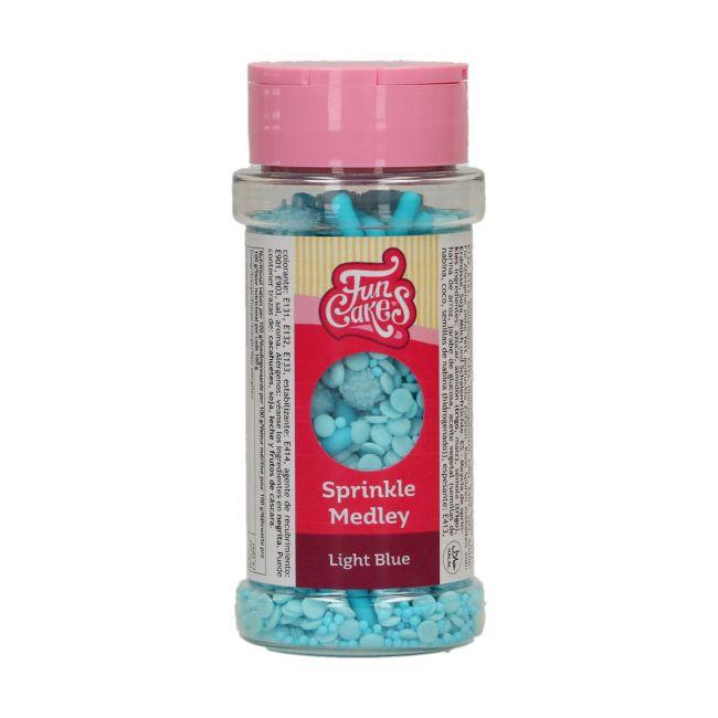 Sprinkles Light Blue Medley - 70g - FUN CAKES