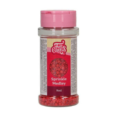 Sprinkles Red Medley - 70g - FUN CAKES