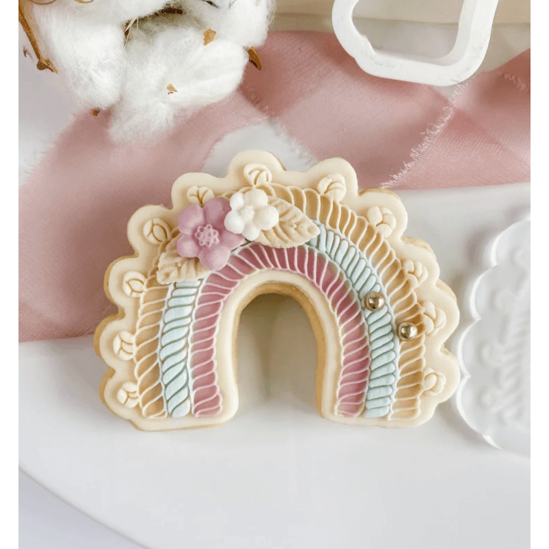 Tampon 3D + Cutter - Arc en Ciel Macramé - OH MY COOKIE