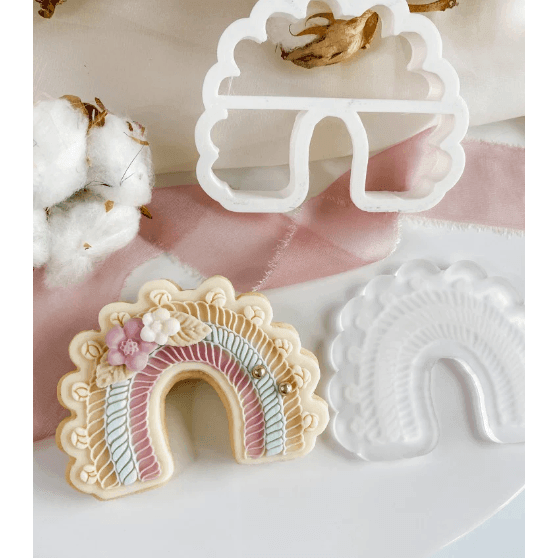 Tampon 3D + Cutter - Arc en Ciel Macramé - OH MY COOKIE