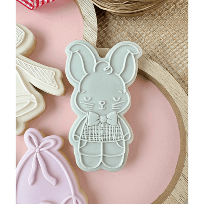Tampon 3D + Cutter - Lapin avec Noeud Papillon - OH MY COOKIE