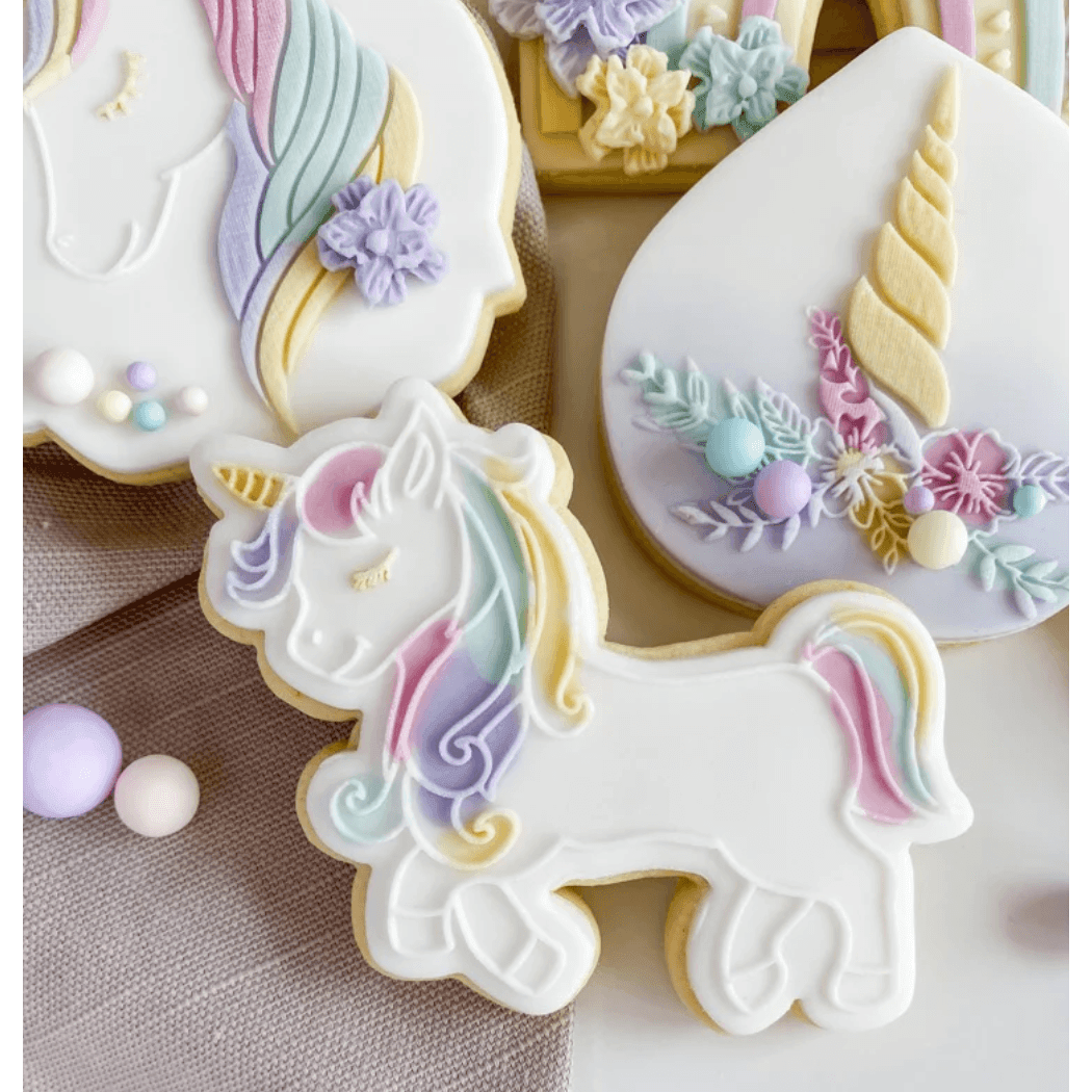 Tampon 3D + Cutter - Licorne - OH MY COOKIE