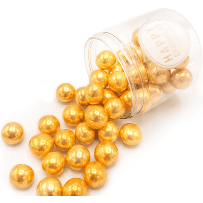 Close-up des boules Vintage Gold XXL de Patissland, brillant avec une couleur dorée riche et attrayante